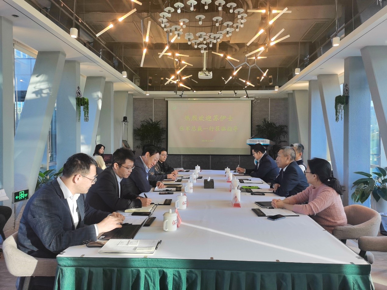 蘇伊士水務工程總裁張軍一行到訪百靈天地